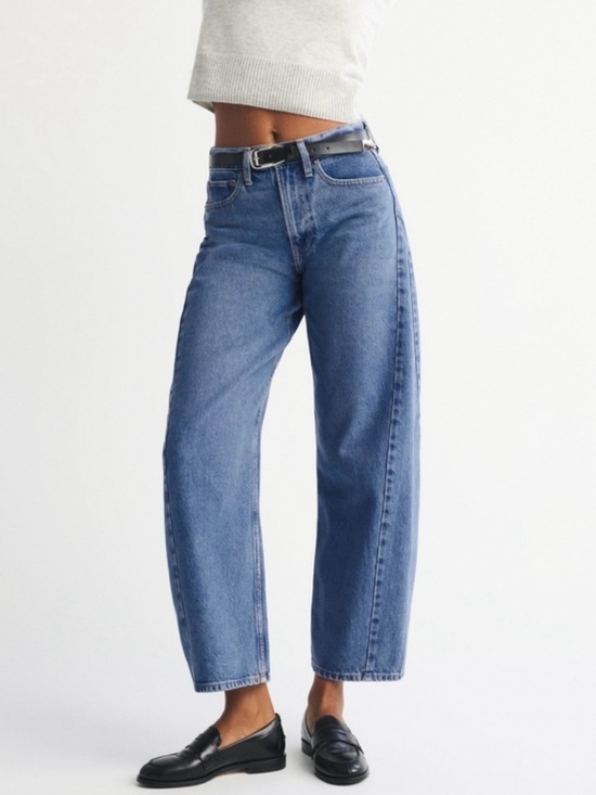 Abercrombie & Fitch Denim - Abercrombie&Fitch Curve Love Mid Rise Barrel Jean